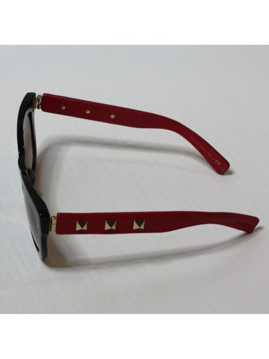 Valentino Women\'s 53mm Cat Eye Sunglasses in Havana Red Leather MSRP $430 main image 6